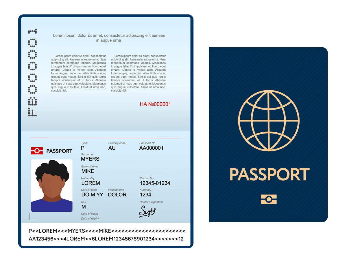 Passport шаблон